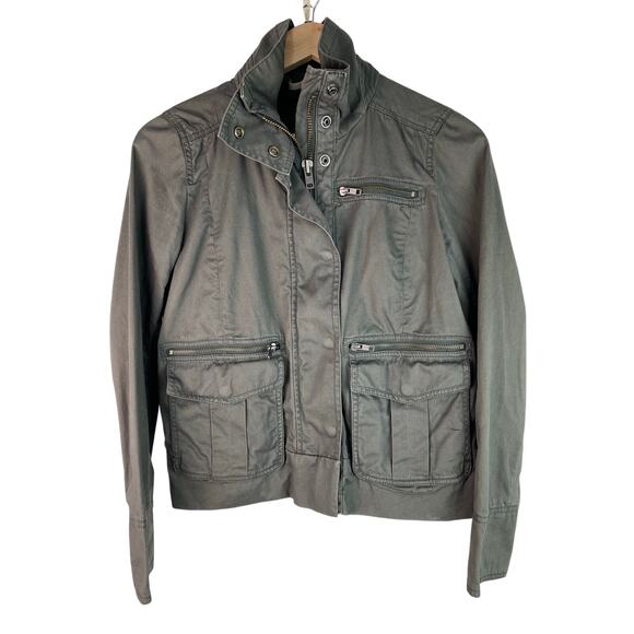 J. Crew Jackets & Blazers - J. Crew Women's XS Olive Green Full Zip Crop Bomber Jacket